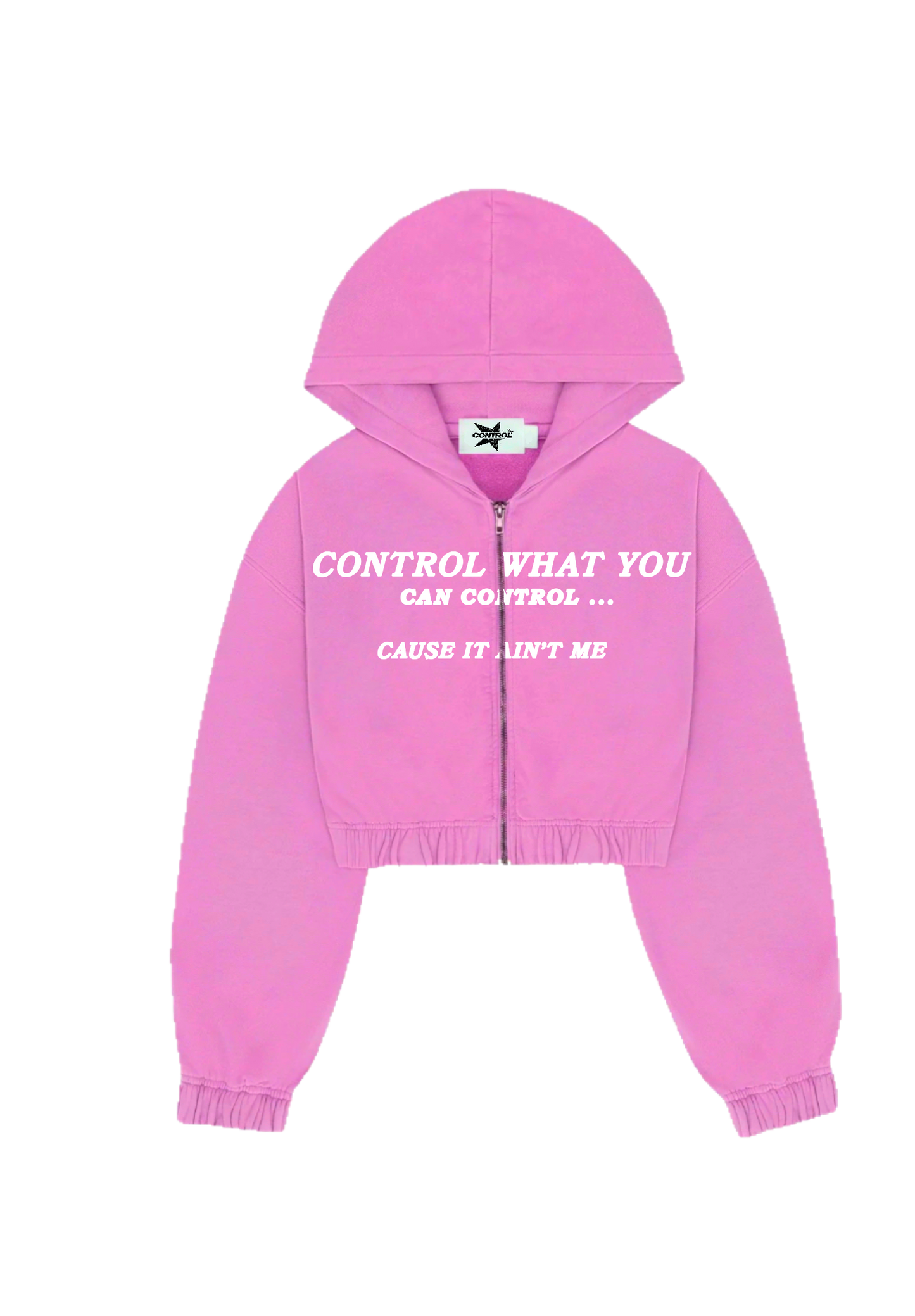 “Cause It Ain’t Me” Cropped Hoodie (Pink)